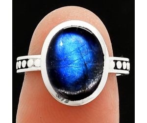 Blue Fire Labradorite Ring size-6 SDR235117 R-1060, 10x12 mm