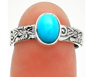 Sleeping Beauty Turquoise Ring size-7 SDR235147 R-1055, 6x8 mm