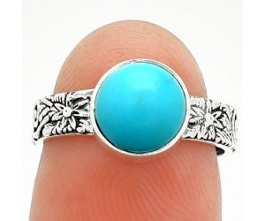 Sleeping Beauty Turquoise Ring size-6 SDR235148 R-1055, 8x8 mm