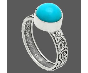 Sleeping Beauty Turquoise Ring size-6 SDR235148 R-1055, 8x8 mm