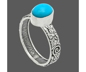 Sleeping Beauty Turquoise Ring size-6 SDR235149 R-1055, 6x8 mm