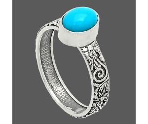 Sleeping Beauty Turquoise Ring size-8 SDR235150 R-1055, 6x8 mm