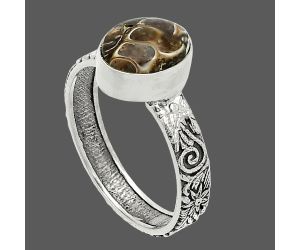 Turtella Jasper Ring size-9 SDR235154 R-1055, 8x10 mm