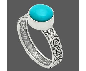 Sleeping Beauty Turquoise Ring size-8 SDR235155 R-1055, 8x8 mm