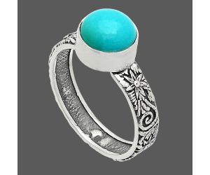 Sleeping Beauty Turquoise Ring size-7 SDR235156 R-1055, 8x8 mm