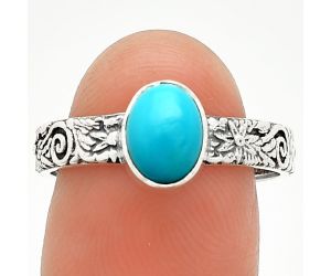 Sleeping Beauty Turquoise Ring size-9 SDR235161 R-1055, 6x8 mm