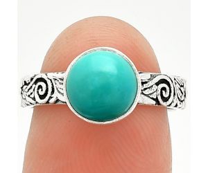 Sleeping Beauty Turquoise Ring size-7 SDR235164 R-1055, 8x8 mm