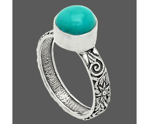 Sleeping Beauty Turquoise Ring size-7 SDR235164 R-1055, 8x8 mm