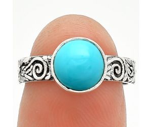 Sleeping Beauty Turquoise Ring size-6 SDR235166 R-1055, 8x8 mm