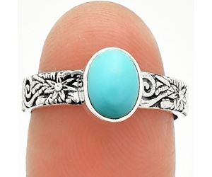 Sleeping Beauty Turquoise Ring size-7 SDR235168 R-1055, 6x8 mm