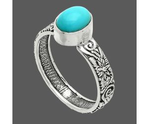 Sleeping Beauty Turquoise Ring size-7 SDR235168 R-1055, 6x8 mm