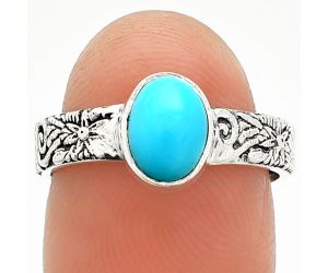 Sleeping Beauty Turquoise Ring size-7 SDR235169 R-1055, 6x8 mm