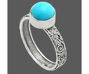 Sleeping Beauty Turquoise Ring size-9 SDR235172 R-1055, 8x8 mm