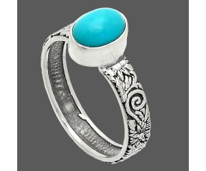 Sleeping Beauty Turquoise Ring size-8 SDR235173 R-1055, 6x8 mm
