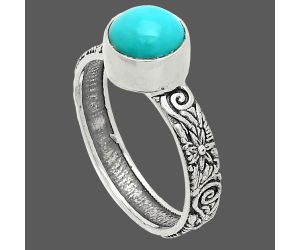 Sleeping Beauty Turquoise Ring size-9 SDR235174 R-1055, 8x8 mm