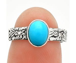 Sleeping Beauty Turquoise Ring size-6 SDR235175 R-1055, 6x8 mm
