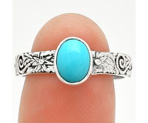 Sleeping Beauty Turquoise Ring size-9 SDR235177 R-1055, 6x8 mm