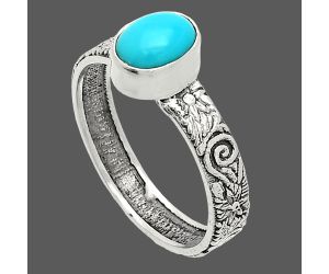 Sleeping Beauty Turquoise Ring size-9 SDR235177 R-1055, 6x8 mm