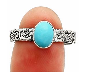 Sleeping Beauty Turquoise Ring size-9 SDR235178 R-1055, 6x8 mm