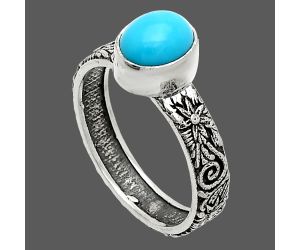 Sleeping Beauty Turquoise Ring size-7 SDR235180 R-1055, 6x8 mm