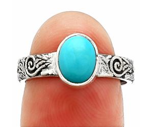 Sleeping Beauty Turquoise Ring size-7 SDR235181 R-1055, 6x8 mm