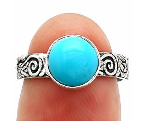 Sleeping Beauty Turquoise Ring size-6 SDR235182 R-1055, 8x8 mm