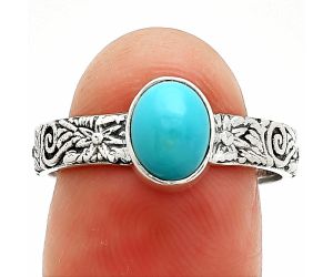 Sleeping Beauty Turquoise Ring size-9 SDR235184 R-1055, 6x8 mm