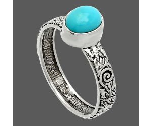 Sleeping Beauty Turquoise Ring size-9 SDR235184 R-1055, 6x8 mm