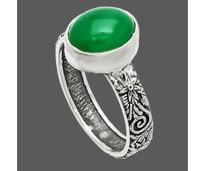 Green Onyx Ring size-7 SDR235185 R-1055, 8x10 mm