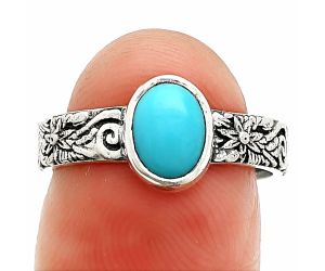 Sleeping Beauty Turquoise Ring size-7 SDR235204 R-1055, 6x8 mm