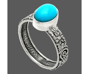 Sleeping Beauty Turquoise Ring size-6 SDR235210 R-1055, 6x8 mm