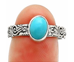 Sleeping Beauty Turquoise Ring size-8 SDR235211 R-1055, 6x8 mm