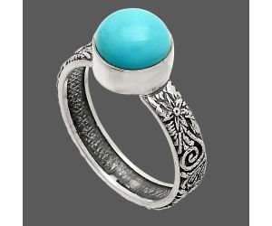 Sleeping Beauty Turquoise Ring size-7 SDR235213 R-1055, 8x8 mm
