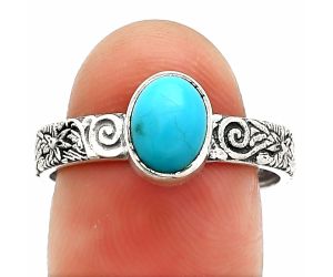 Sleeping Beauty Turquoise Ring size-9 SDR235214 R-1055, 6x8 mm