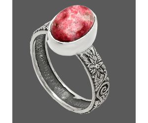 Pink Thulite Ring size-7 SDR235215 R-1055, 7x10 mm