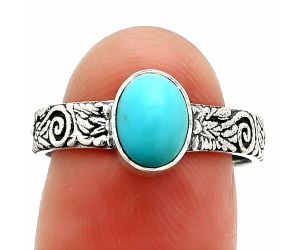Sleeping Beauty Turquoise Ring size-8 SDR235216 R-1055, 6x8 mm