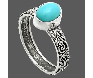 Sleeping Beauty Turquoise Ring size-8 SDR235216 R-1055, 6x8 mm