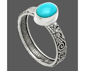 Sleeping Beauty Turquoise Ring size-9 SDR235217 R-1055, 6x8 mm