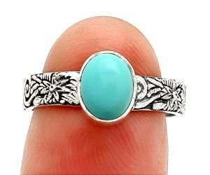 Sleeping Beauty Turquoise Ring size-7 SDR235222 R-1055, 6x8 mm