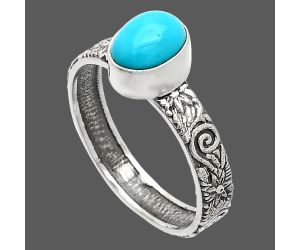 Sleeping Beauty Turquoise Ring size-9 SDR235226 R-1055, 6x8 mm