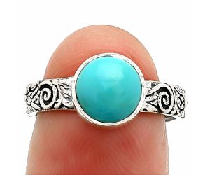 Sleeping Beauty Turquoise Ring size-7 SDR235227 R-1055, 8x8 mm