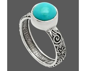 Sleeping Beauty Turquoise Ring size-7 SDR235227 R-1055, 8x8 mm