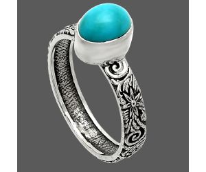 Sleeping Beauty Turquoise Ring size-8 SDR235229 R-1055, 6x8 mm