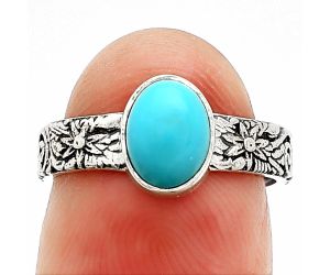 Sleeping Beauty Turquoise Ring size-6 SDR235230 R-1055, 6x8 mm