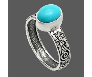 Sleeping Beauty Turquoise Ring size-6 SDR235230 R-1055, 6x8 mm