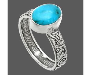 Sleeping Beauty Turquoise Ring size-7 SDR235234 R-1055, 7x9 mm