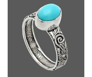 Sleeping Beauty Turquoise Ring size-6 SDR235237 R-1055, 6x8 mm