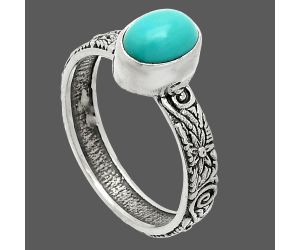 Sleeping Beauty Turquoise Ring size-8 SDR235238 R-1055, 6x8 mm