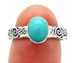 Sleeping Beauty Turquoise Ring size-7 SDR235243 R-1055, 6x8 mm