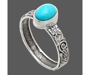 Sleeping Beauty Turquoise Ring size-9 SDR235244 R-1055, 6x8 mm